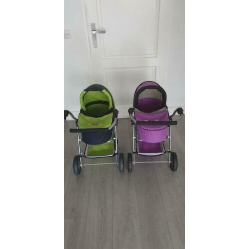 2 mooie poppenwagens