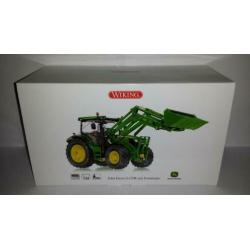 WIKING 1:32 John Deere 6125R met front­la­der nieuw in doos