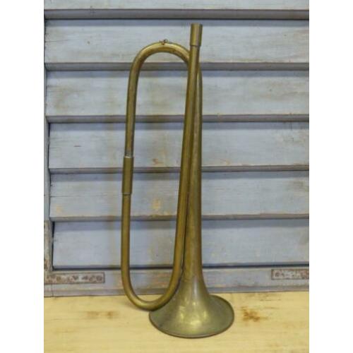 Antiek Franse messing decoratie trompet *Couleur Brocante*