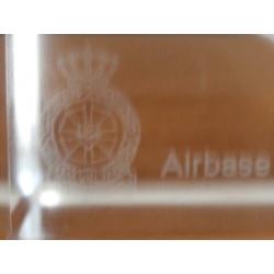 NATO First Fighter Wing vliegtuig 3D glaskunst Volkel