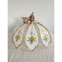 Hanglamp plafonlamp wit goud antiek
