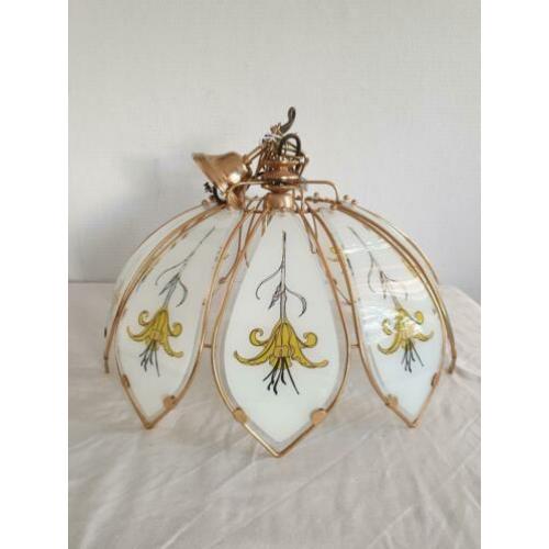 Hanglamp plafonlamp wit goud antiek