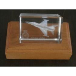 NATO First Fighter Wing vliegtuig 3D glaskunst Volkel