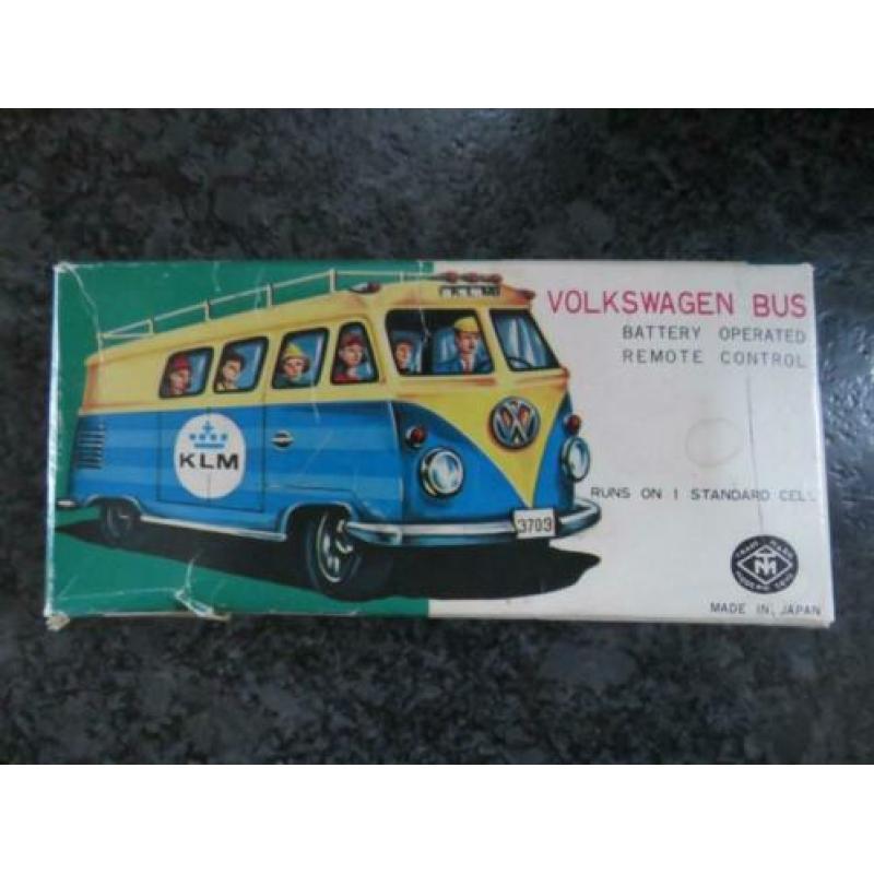 Speelgoed/blik/volkswagen bus KLM/antiek