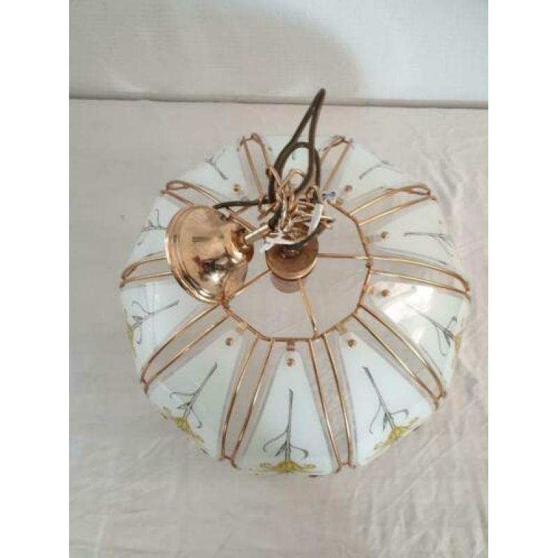 Hanglamp plafonlamp wit goud antiek