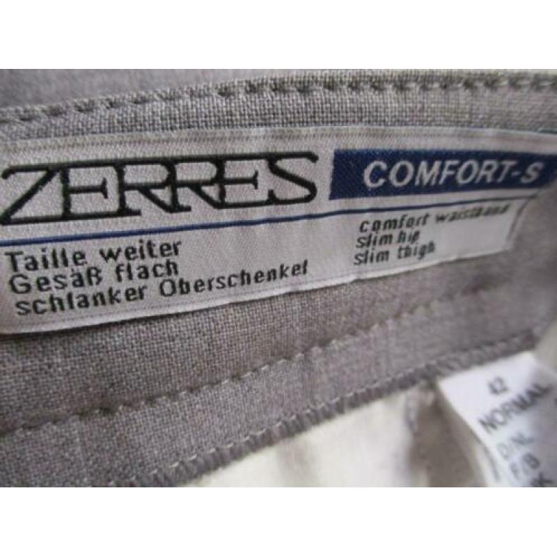 mj/ZERRES COMFORT S/ broek 42 valt als 44 licht grijs