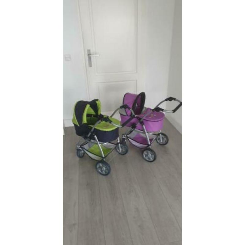 2 mooie poppenwagens