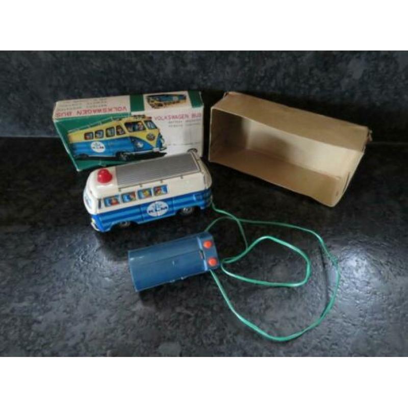 Speelgoed/blik/volkswagen bus KLM/antiek
