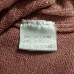 Vintage roze trui met borduursel maat XXL