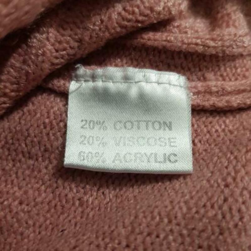 Vintage roze trui met borduursel maat XXL
