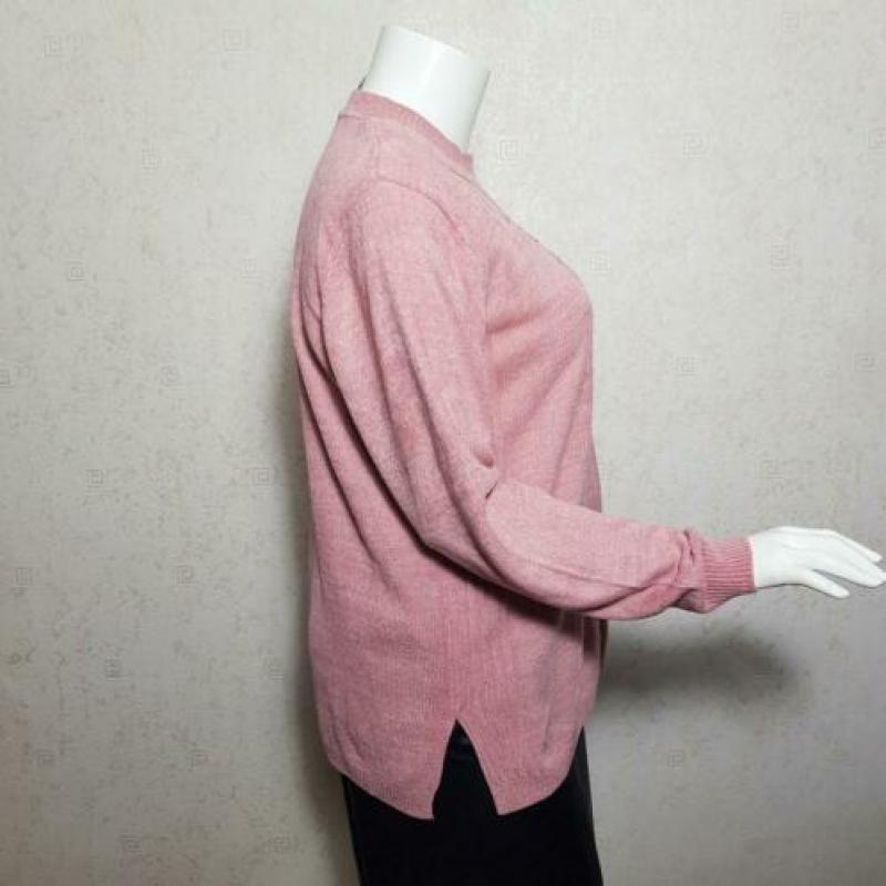 Vintage roze trui met borduursel maat XXL