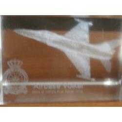 NATO First Fighter Wing vliegtuig 3D glaskunst Volkel