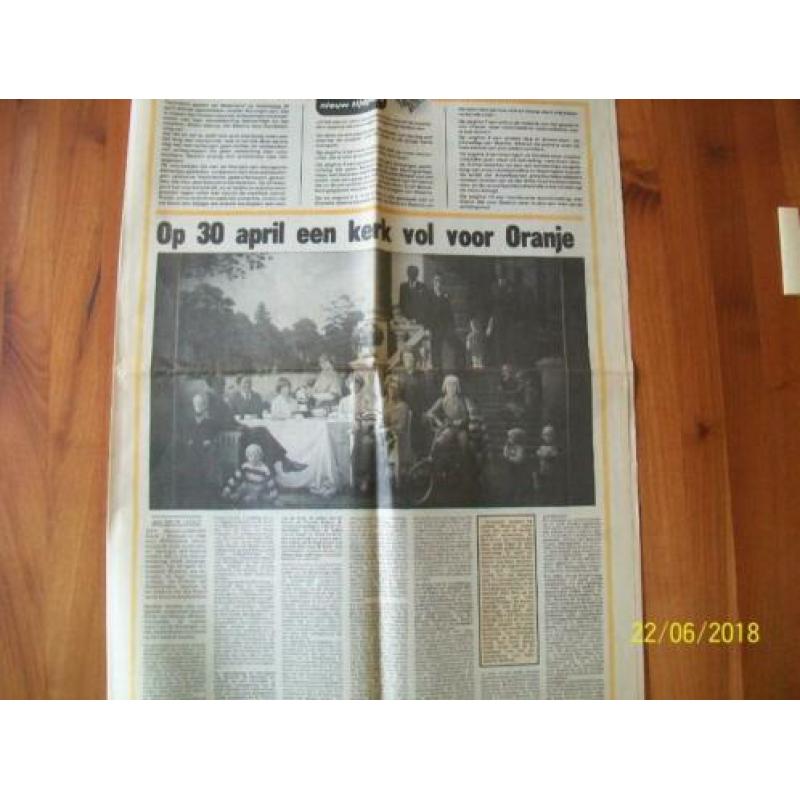 Kranten Troonsopvolging Beatrix (April 1980)
