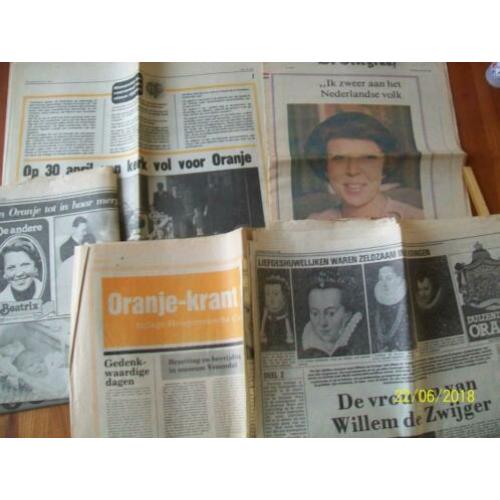 Kranten Troonsopvolging Beatrix (April 1980)