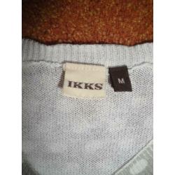 IKKS Lichtgrijs polkadot vestje maat M