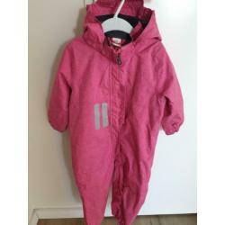 Roze pak, skipak, winterpak capuchon wanten schoenen maat 92