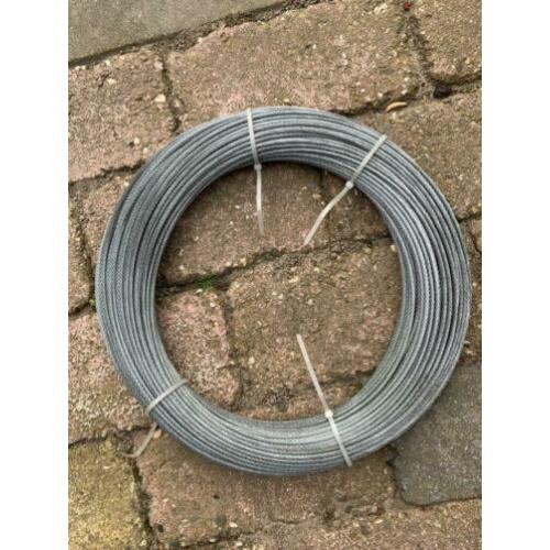 Staalkabel/draad 3 mm dik. 1 rol a100 meter