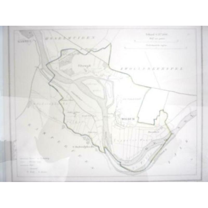 Gemeente Wilsum. Kuyper kaart 1865 Fraai ! Prov. Overijssel
