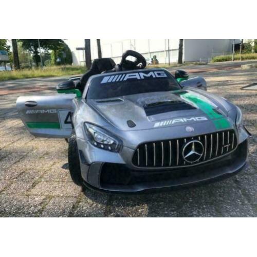 Mercedes GT4 AMG 12v afstands. Metallic grijs MP4, Leder !