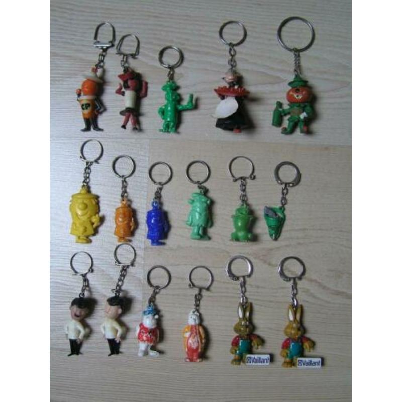 Sleutelhangers o.a.Flipje en Golden Wonder Vintage