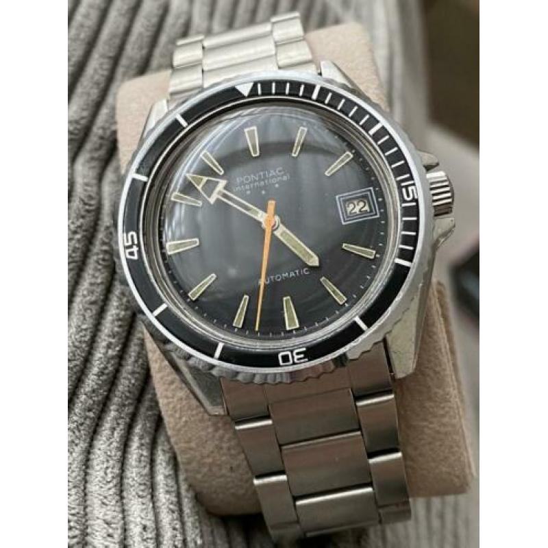 Vintage Pontiac Duikhorloge Horloge Diver zeer mooi!