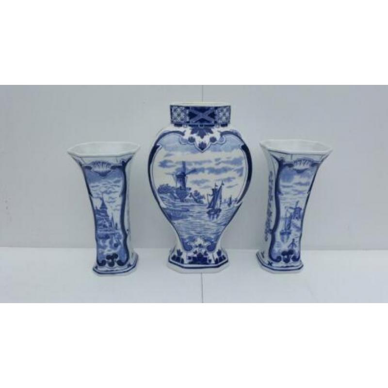 Regout ( Louis ) 3 delig kaststel decor n/Delft 500 en 501