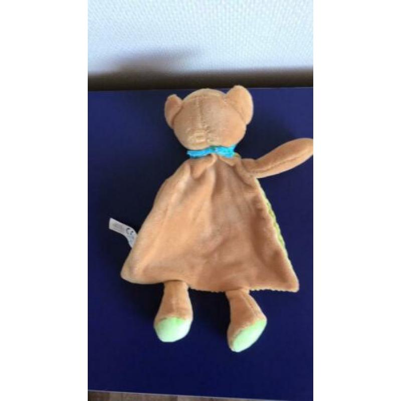 Natalis knuffeldoek beer beertje met sjaaltje om 2 x