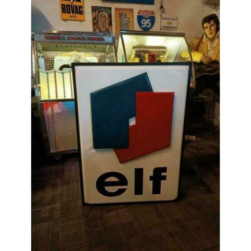 Gevel Lichtbak (Elf Oil) Vintage Jaren 60/70