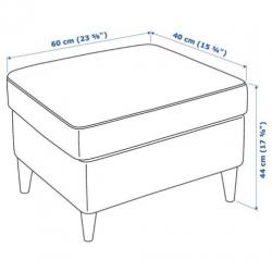 Ikea strandmon fauteuil & poef leer