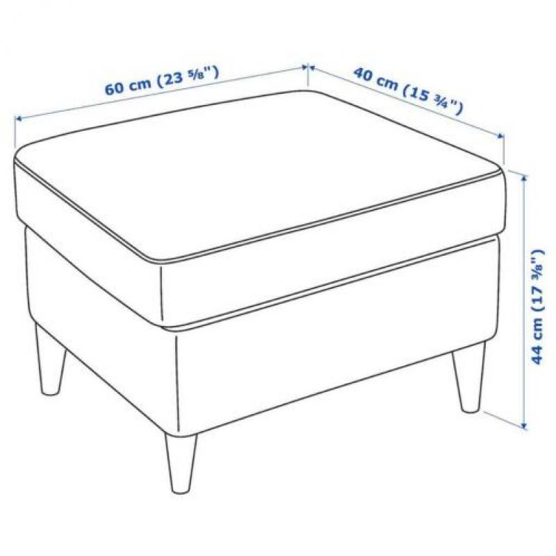 Ikea strandmon fauteuil & poef leer