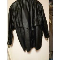 Zwart leren casual dames jack