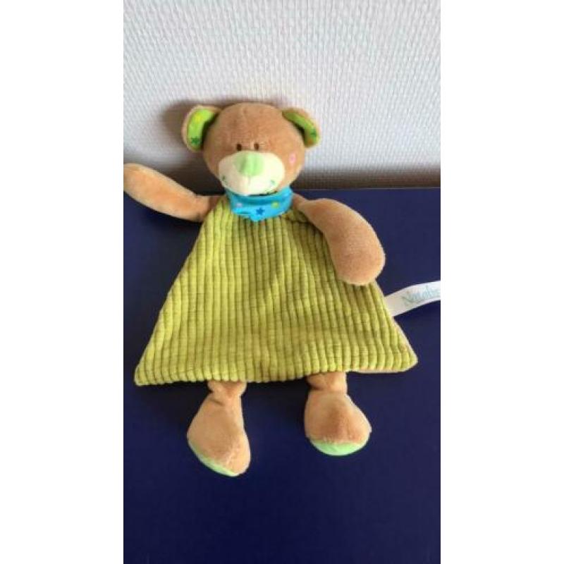 Natalis knuffeldoek beer beertje met sjaaltje om 2 x