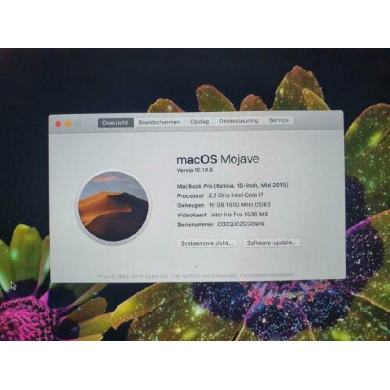 Macbook pro 15 inch mid 2015 perfecte staat
