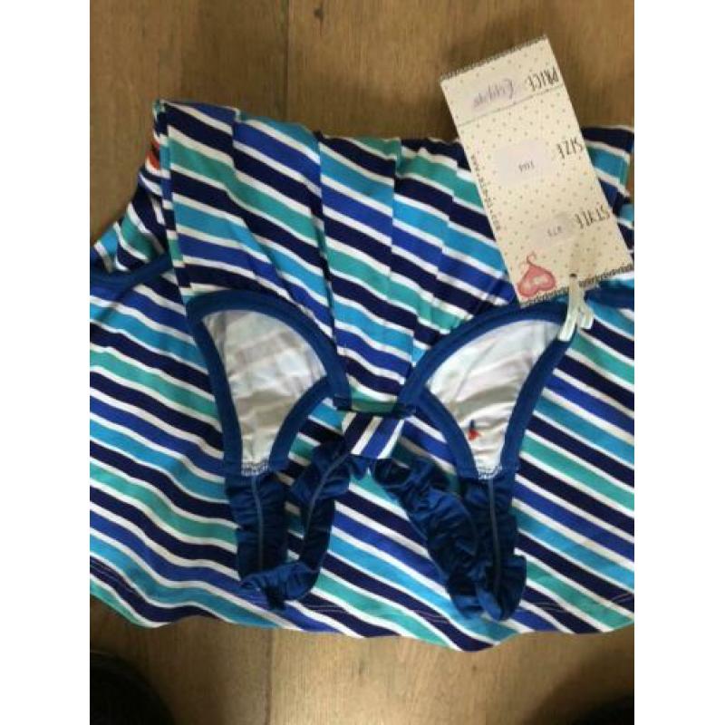 Stoer blauw / groen mimpi / mim pi zomer jurk mt 104 nieuw