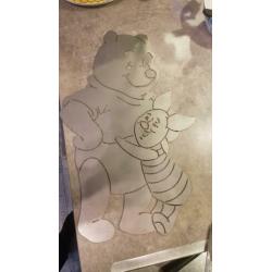 winnie de pooh en knorretje uit rvs gesneden