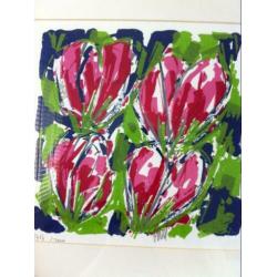 Zeefdruk Ad van Hassel Crocussen