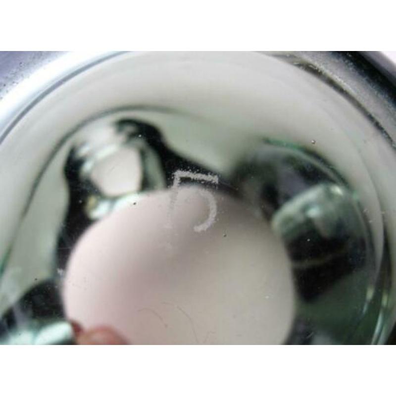 Mooie asbak Copier Leerdam, groenblauw fume