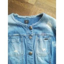 Super stoer jeans jasje van Gues, mt M