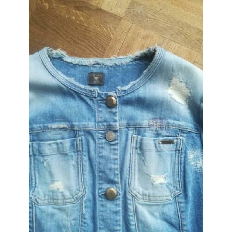 Super stoer jeans jasje van Gues, mt M