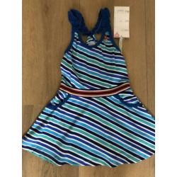 Stoer blauw / groen mimpi / mim pi zomer jurk mt 104 nieuw