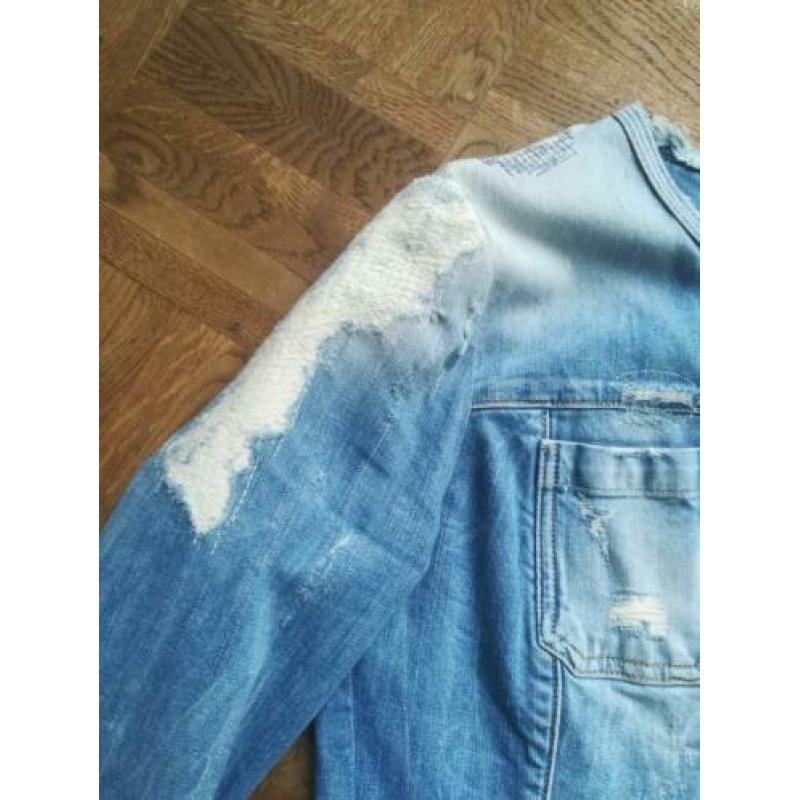Super stoer jeans jasje van Gues, mt M