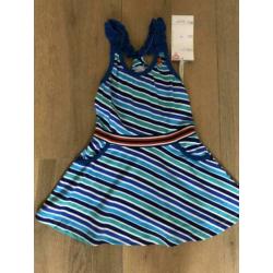 Stoer blauw / groen mimpi / mim pi zomer jurk mt 104 nieuw