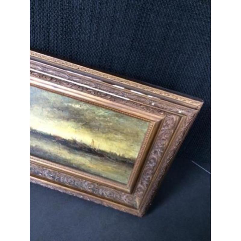 Henk Bies, olieverf op paneel, afm incl lijst 47x32 cm