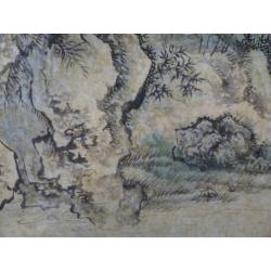 2 rol Chinees schilderij in inkt en waterverf op rijstpapier