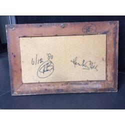 Henk Bies, olieverf op paneel, afm incl lijst 47x32 cm