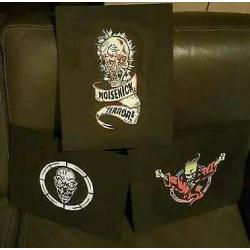 schilderijen op verzoek (hier hardcore thunderdome logo's)
