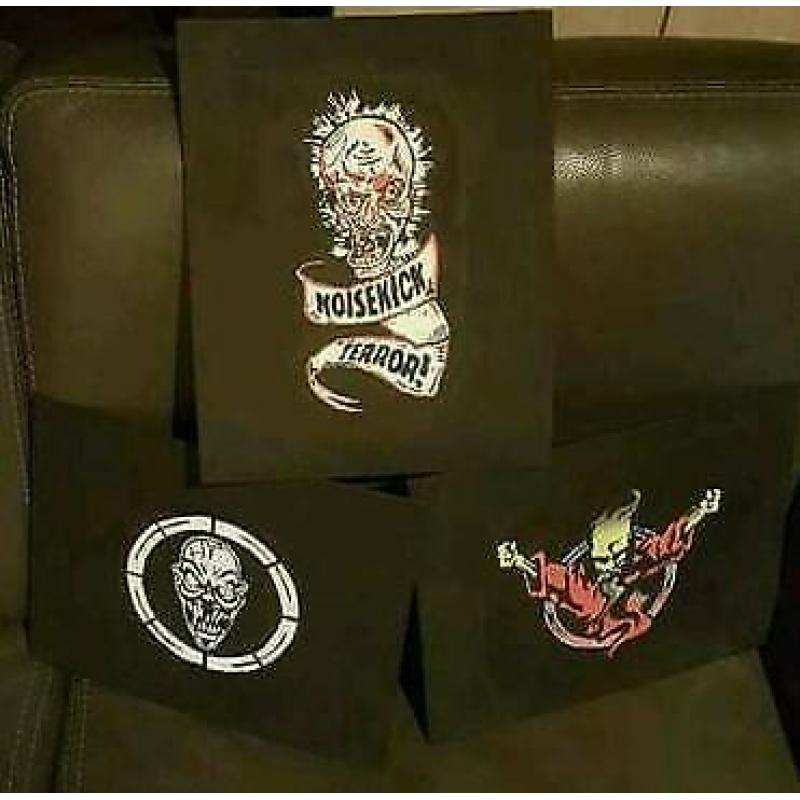 schilderijen op verzoek (hier hardcore thunderdome logo's)