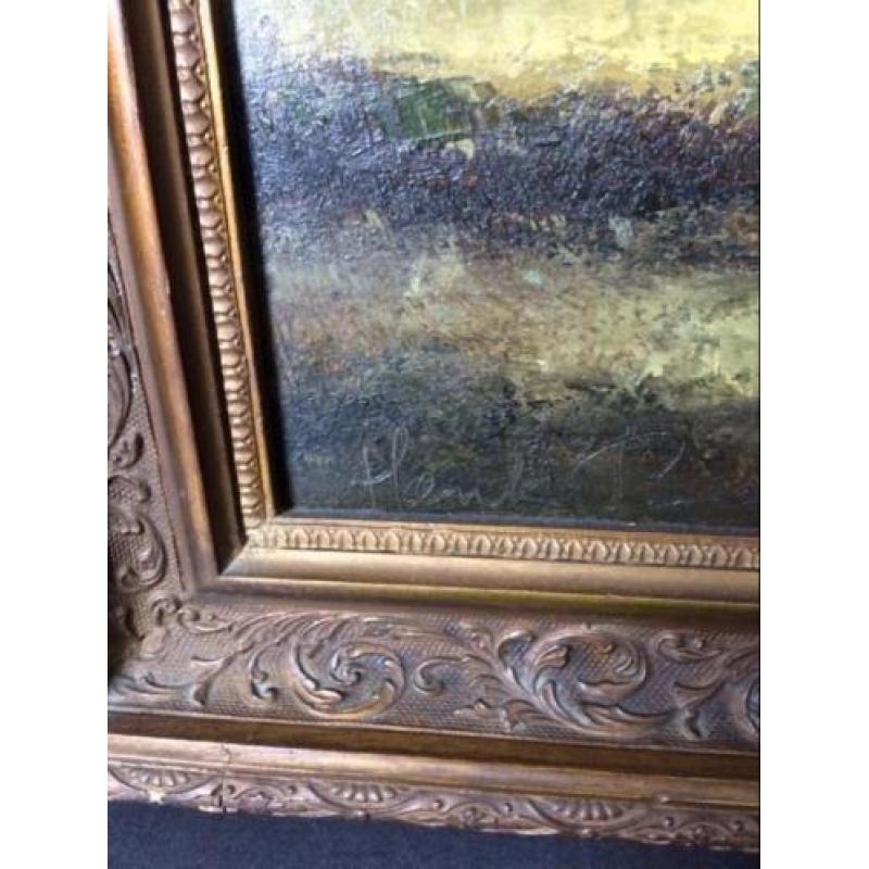 Henk Bies, olieverf op paneel, afm incl lijst 47x32 cm
