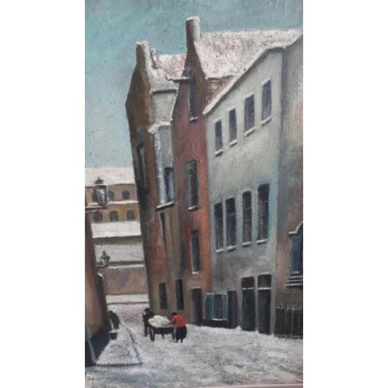 P. Alenco winters straatzicht.