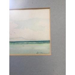 2 * Aquarel A.C. Bervoets ingelijst